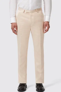 Lewis Skinny Fit Double Breasted Beige Sateen Suit