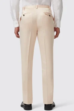 Lewis Skinny Fit Double Breasted Beige Sateen Suit