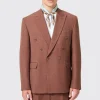 Lisandro Double Breasted Brown Cotton Jacket