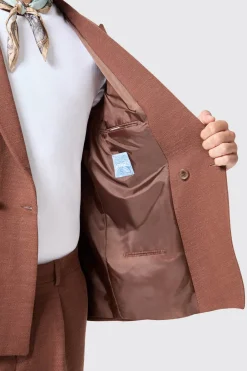 Lisandro Double Breasted Brown Cotton Jacket