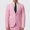 Magnussen Slim Fit Pink Flocked Jacket