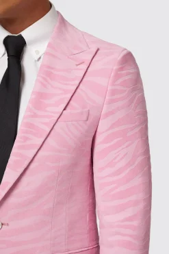 Magnussen Slim Fit Pink Flocked Jacket
