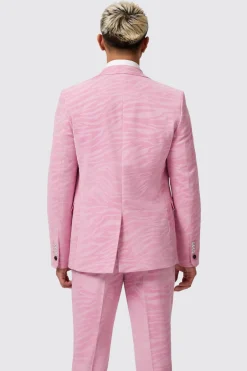 Magnussen Slim Fit Pink Flocked Suit