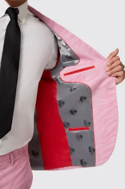 Magnussen Slim Fit Pink Flocked Jacket