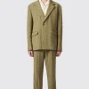 Malacia Oversized Green Jacquard Suit