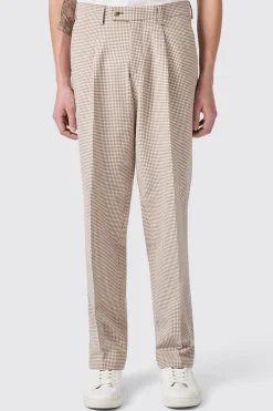 Maldini Oversized Brown Check Trousers