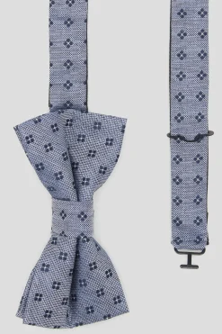 Monty Blue Micro-Print Bow Tie