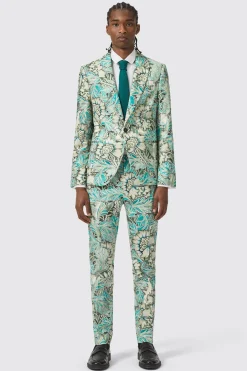 Morris Slim Fit Floral Green Jacket