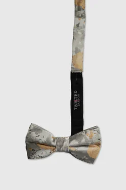 Nilus Yellow Floral Bow Tie