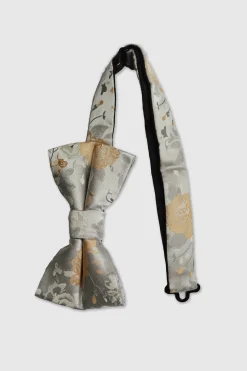 Nilus Yellow Floral Bow Tie
