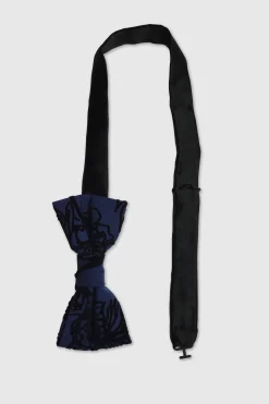 Onyx Blue Velvet Bow Tie