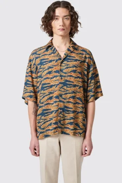 Pasvoir Oversized Navy Camo Shirt
