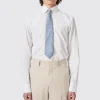 Penny Slim Fit Club Collar White Cotton Shirt