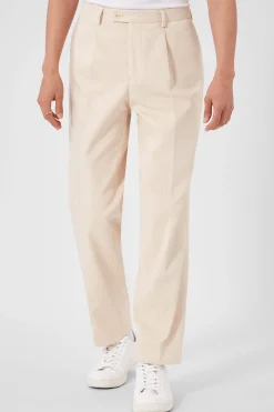 Pierre Oversized Beige Cotton Trousers