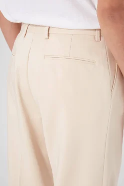 Pierre Oversized Beige Cotton Trousers