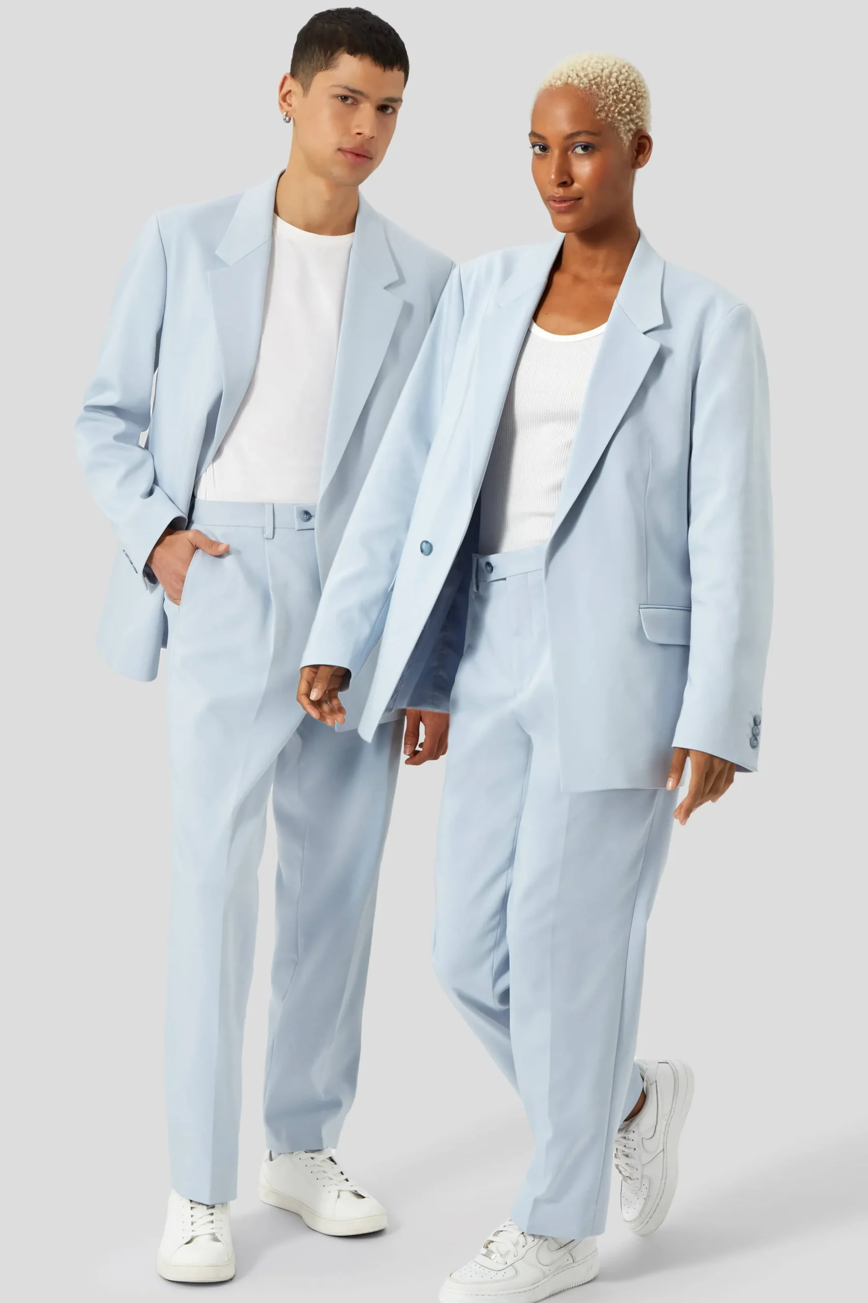 Pierre Oversized Blue Cotton Trousers