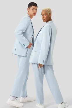 Pierre Oversized Blue Cotton Trousers