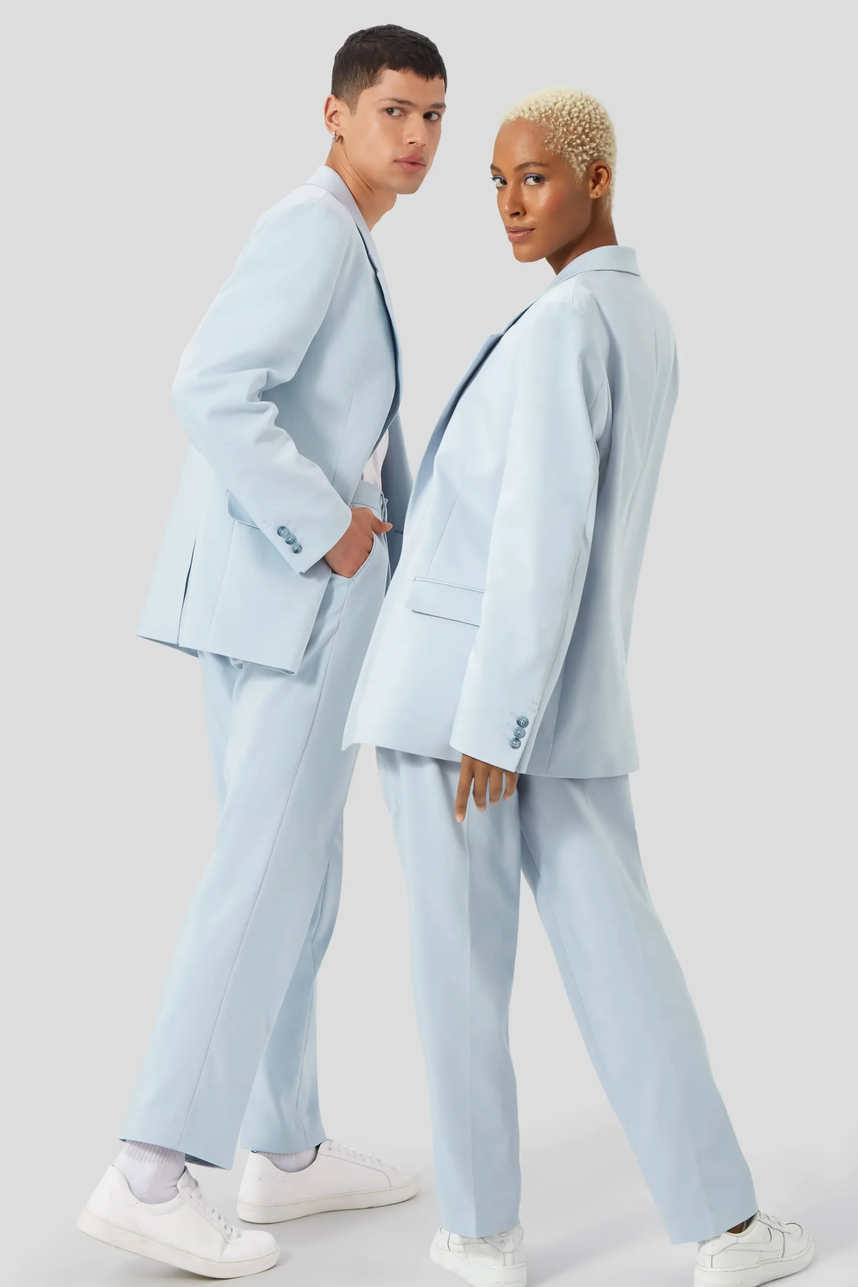 Pierre Oversized Blue Cotton Trousers