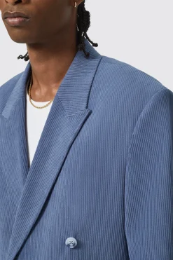 Pirlo Oversized Double Breasted Blue Corduroy Suit