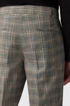 Plunkett Slim Fit Grey Check Trousers