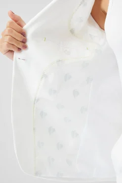 Sian Skinny Fit White Cotton Suit