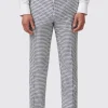 Siorek Slim Fit Navy Jacquard Trousers