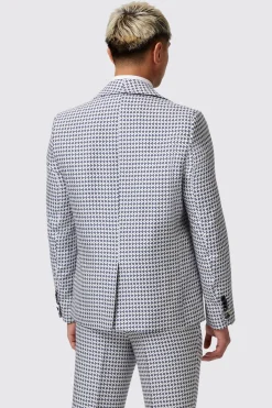 Siorek Slim Fit Navy Jacquard Suit