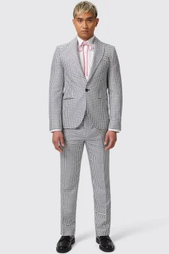 Siorek Slim Fit Navy Jacquard Jacket