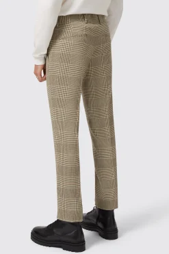 Strauss Slim Fit Neutral Check Trouser