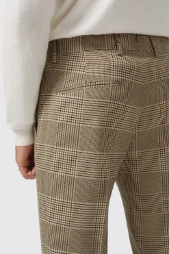 Strauss Slim Fit Neutral Check Trouser