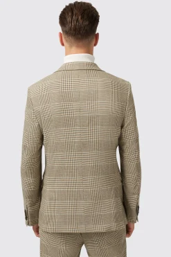 Strauss Slim Fit Neutral Check Suit