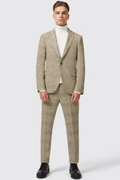 Strauss Slim Fit Neutral Check Jacket