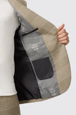 Strauss Slim Fit Neutral Check Suit
