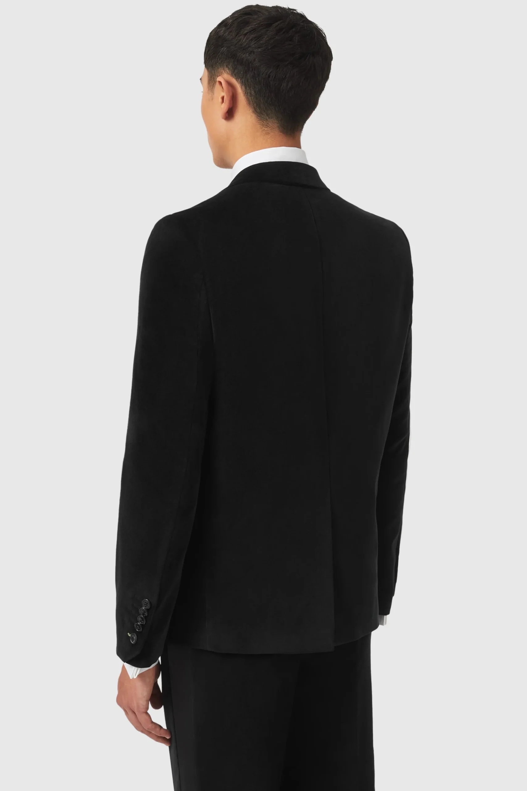Sylvester Skinny Fit Black Velvet Tuxedo Jacket