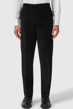 Sylvester Skinny Fit Black Velvet Tuxedo Suit