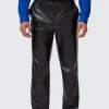 Trinity Slim Fit Faux Leather Snakeskin Trousers