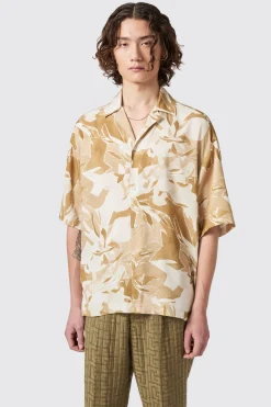 Vitrail Oversized Brown Abstract Shirt
