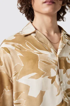 Vitrail Oversized Brown Abstract Shirt