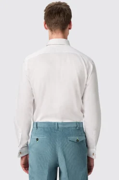 Westwood Skinny Fit White Double Cuff Cotton Shirt With Cufflinks